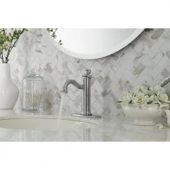 Pfister Courant Single-Handle Single Hole Bathroom Faucet with Deckplate and Drain Kit in Polished Chrome with Porcelain Handle -Bathroom Faucets Store polished chrome pfister single hole bathroom faucets lf 042 cocc 44 1000