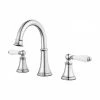 Pfister Courant 8 in. Widespread 2-Handle Bathroom Faucet in Polished Chrome with White Handles