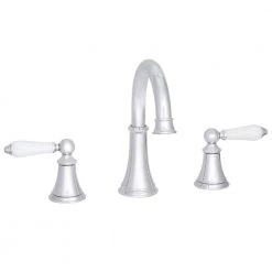 Pfister Courant 8 in. Widespread 2-Handle Bathroom Faucet in Polished Chrome with White Handles -Bathroom Faucets Store polished chrome pfister widespread bathroom faucets lf 049 copc c3 1000