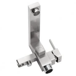 AKDY 1-Handle Freestanding Floor Mount Tub Faucet Bathtub Filler with Hand Shower in Brush Nickel -Bathroom Faucets Store pvd brush nickel akdy claw foot tub faucets tf0046 1f 1000