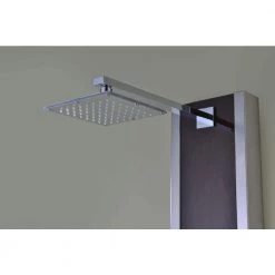 ANZZI Monsoon 57 in. 4-Jetted Full Body Shower Panel System with Heavy Rain Shower and Spray Wand in Mahogany Style Deco-Glass -Bathroom Faucets Store rich mahogany styled anzzi shower towers sp az012 1f 1000