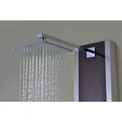 ANZZI Monsoon 57 in. 4-Jetted Full Body Shower Panel System with Heavy Rain Shower and Spray Wand in Mahogany Style Deco-Glass -Bathroom Faucets Store rich mahogany styled anzzi shower towers sp az012 44 1000
