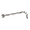 MODONA 15 In. Long Rain Shower Arm with Flange in Satin Nickel - Made of Solid Brass