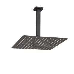 Cadeninc Ceiling Mounted 12 in. Rain Shower Head 0-Jet High Pressure Shower Combo with 2-Functions Shower System in Black -Bathroom Faucets Store shower jets ctms lqbx 12mb 44 1000