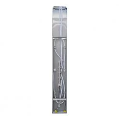 AKDY 65 in. 6-Jet Shower Panel System in Stainless Steel with Rainfall Waterfall Shower Head and Handheld Shower Wand -Bathroom Faucets Store silver akdy shower towers sp0101 44 1000