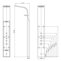 AKDY 65 in. 6-Jet Shower Panel System in Stainless Steel with Rainfall Waterfall Shower Head and Handheld Shower Wand -Bathroom Faucets Store silver akdy shower towers sp0101 76 1000