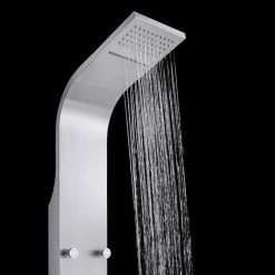 AKDY 65 in. 6-Jet Shower Panel System in Stainless Steel with Rainfall Waterfall Shower Head and Handheld Shower Wand -Bathroom Faucets Store silver akdy shower towers sp0101 a0 1000