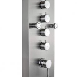 AKDY 65 in. 6-Jet Shower Panel System in Stainless Steel with Rainfall Waterfall Shower Head and Handheld Shower Wand -Bathroom Faucets Store silver akdy shower towers sp0101 c3 1000