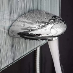 AKDY 52 in. 8-Jet Shower Panel System in Gray Tempered Glass with Rainfall Shower Head, LED Display, Handshower and Tub Spout -Bathroom Faucets Store silver tempered glass akdy shower towers sp0110 1d 1000