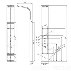 AKDY 65 in. 8-Jet Shower Panel System in Space Gray Brushed Stainless Steel with Rainfall Waterfall Shower Head and Wand -Bathroom Faucets Store space gray brushed stainless steel akdy shower towers sp0112 76 1000