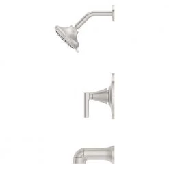 Pfister Vedra Single-Handle 3-Spray Tub and Shower Faucet in Spot Defense Brushed Nickel (Valve Included) -Bathroom Faucets Store spot defense brushed nickel pfister bathtub shower faucet combos 8p8 ws2 vedgs 44 1000