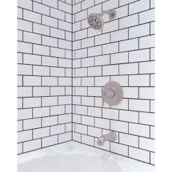 Pfister Vedra Single-Handle 3-Spray Tub and Shower Faucet in Spot Defense Brushed Nickel (Valve Included) -Bathroom Faucets Store spot defense brushed nickel pfister bathtub shower faucet combos 8p8 ws2 vedgs 4f 1000