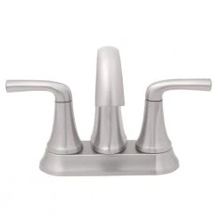 Pfister Ladera 4 in. Centerset 2-Handle Bathroom Faucet in Spot Defense Brushed Nickel -Bathroom Faucets Store spot defense brushed nickel pfister centerset bathroom faucets lf 048 lrgs 1d 1000