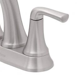 Pfister Ladera 4 in. Centerset 2-Handle Bathroom Faucet in Spot Defense Brushed Nickel -Bathroom Faucets Store spot defense brushed nickel pfister centerset bathroom faucets lf 048 lrgs 66 1000