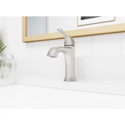 Pfister Ladera Single-Hole Single-Handle Bathroom Faucet in Spot Defense Brushed Nickel -Bathroom Faucets Store spot defense brushed nickel pfister single hole bathroom faucets lf 042 lrgs 77 1000