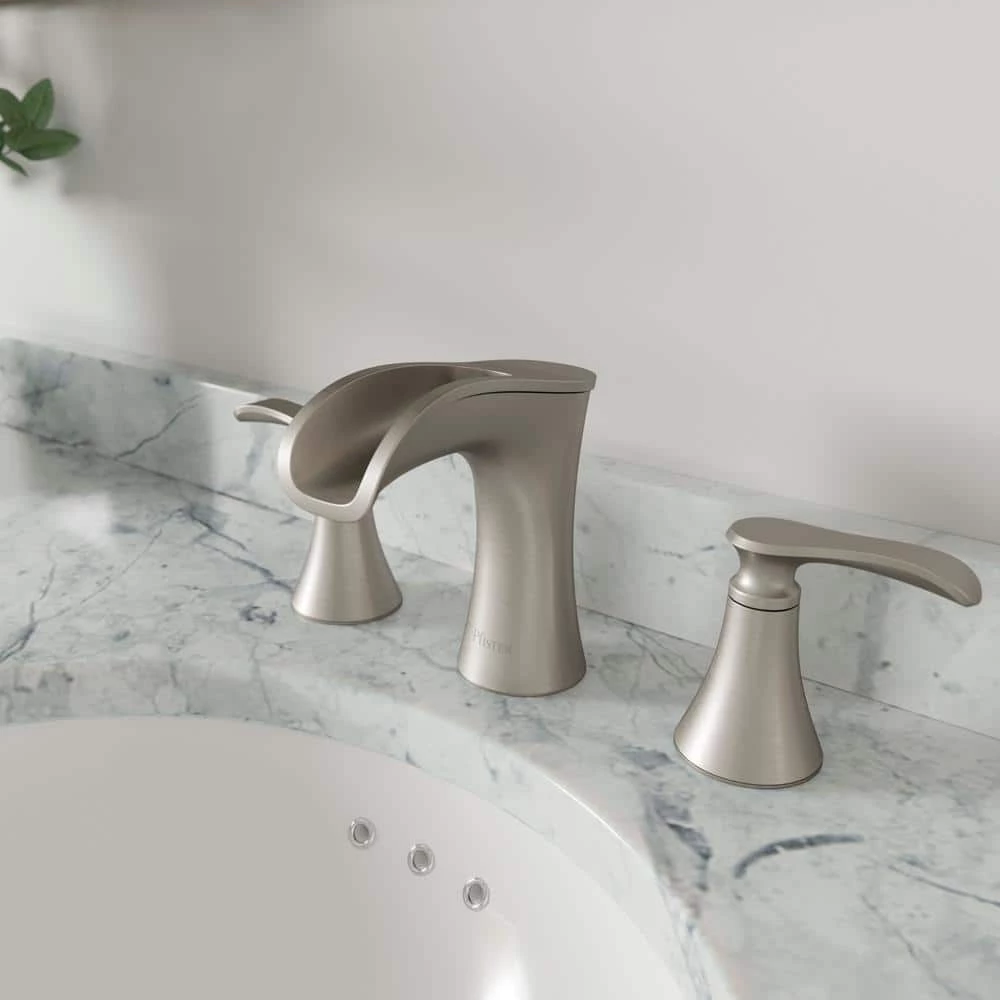 Pfister Jaida 8 in. Widespread 2-Handle Bathroom Faucet in Spot Defense Brushed Nickel 2 Pfister Jaida 8 in. Widespread 2-Handle Bathroom Faucet in Spot Defense Brushed Nickel - Image 2