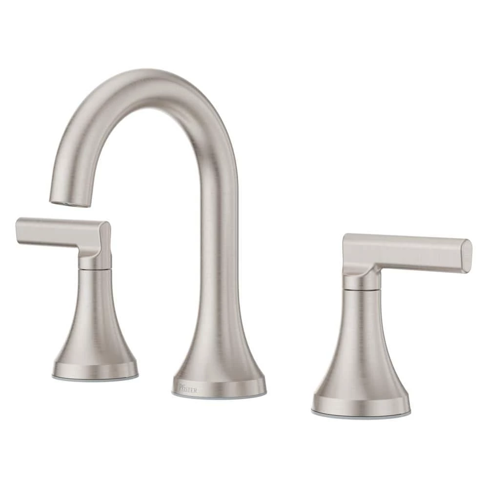 Pfister Vedra 8 in. Widespread Double Handle Bathroom Faucet in Spot Defense Brushed Nickel 1 Pfister Vedra 8 in. Widespread Double Handle Bathroom Faucet in Spot Defense Brushed Nickel