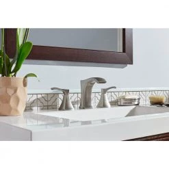 Pfister Venturi 8 in. Widespread 2-Handle Bathroom Faucet in Spot Defense Brushed Nickel -Bathroom Faucets Store spot defense brushed nickel pfister widespread bathroom faucets lf 049 vngs 1f 1000