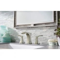 Pfister Venturi 8 in. Widespread 2-Handle Bathroom Faucet in Spot Defense Brushed Nickel -Bathroom Faucets Store spot defense brushed nickel pfister widespread bathroom faucets lf 049 vngs 40 1000