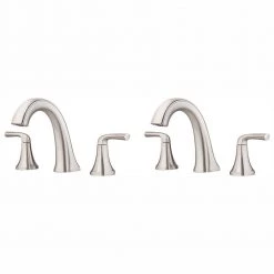 Pfister Ladera 8 in. Widespread 2-Handle Bathroom Faucet in Spot Defense Brushed Nickel (2-Pack)