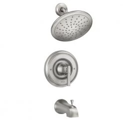 MOEN Ayda Single-Handle 1-Spray Tub and Shower Faucet in Spot Resist Brushed Nickel (Valve Included)