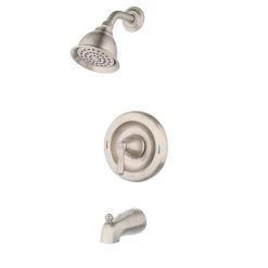 MOEN Banbury Single-Handle 1-Spray Tub and Shower Faucet with Valve in Spot Resist Brushed Nickel (Valve Included) -Bathroom Faucets Store spot resist brushed nickel moen bathtub shower faucet combos 82910srn 40 1000