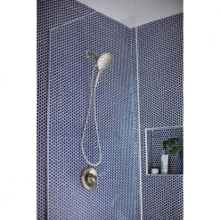 MOEN Attract with Magnetix Single-Handle 6-Spray 5.5 in. Shower Faucet in Spot Resist Brushed Nickel (Valve Included) -Bathroom Faucets Store spot resist brushed nickel moen bathtub shower faucet combos 82975srn 76 1000