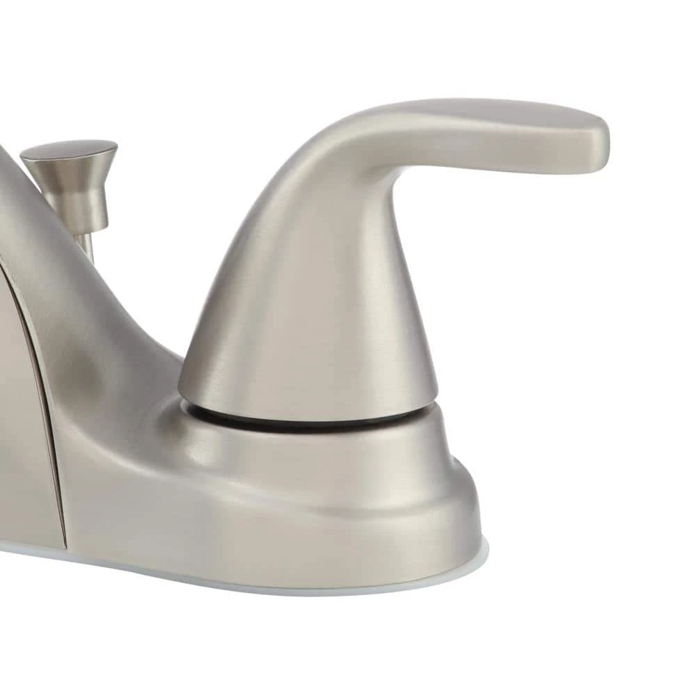 MOEN Adler 4 in. Centerset 2-Handle Bathroom Faucet in Spot Resist Brushed Nickel (2-Pack) 8 MOEN Adler 4 in. Centerset 2-Handle Bathroom Faucet in Spot Resist Brushed Nickel (2-Pack) - Image 8