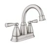 MOEN Banbury 4 in. Centerset Double Handle Bathroom Faucet in Brushed Nickel