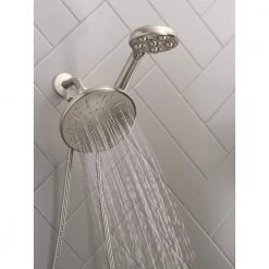 MOEN HydroRoller Massage 3-Spray 7.5 in. Dual Handheld Shower Head with Body Spray in Spot Resist Brushed Nickel -Bathroom Faucets Store spot resist brushed nickel moen dual shower heads 205c0srn 1d 1000