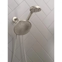 MOEN HydroRoller Massage 3-Spray 7.5 in. Dual Handheld Shower Head with Body Spray in Spot Resist Brushed Nickel -Bathroom Faucets Store spot resist brushed nickel moen dual shower heads 205c0srn 77 1000