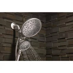 MOEN Attract with Magnetix 6-spray 6.75 in. Dual Shower Head and Adjustable Handheld in Spot Resist Brushed Nickel -Bathroom Faucets Store spot resist brushed nickel moen dual shower heads 26008srn 4f 1000