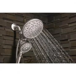 MOEN Attract with Magnetix 6-spray 6.75 in. Dual Shower Head and Adjustable Handheld in Spot Resist Brushed Nickel -Bathroom Faucets Store spot resist brushed nickel moen dual shower heads 26008srn c3 1000