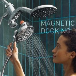 MOEN Aromatherapy 6-Spray Patterns 6.5 in. Tub Wall Mount Dual Shower Heads with INLY Capsules in Spot Resist Brushed Nickel -Bathroom Faucets Store spot resist brushed nickel moen dual shower heads in208c2srn 40 1000