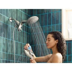 MOEN Aromatherapy 6-Spray Patterns 6.5 in. Tub Wall Mount Dual Shower Heads with INLY Capsules in Spot Resist Brushed Nickel -Bathroom Faucets Store spot resist brushed nickel moen dual shower heads in208c2srn 66 1000