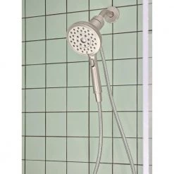MOEN Verso 8-Spray Patterns 2.5 GPM 5 in. Wall Mount Handheld Shower Head with Infiniti Dial in Spot Resist Brushed Nickel -Bathroom Faucets Store spot resist brushed nickel moen handheld shower heads 220h2srn fa 1000