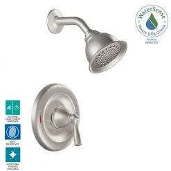 MOEN Banbury Single-Handle 1-Spray 1.75 GPM Shower Faucet in Spot Resist Brushed Nickel (Valve Included) -Bathroom Faucets Store spot resist brushed nickel moen shower faucets 82912srn 40 1000