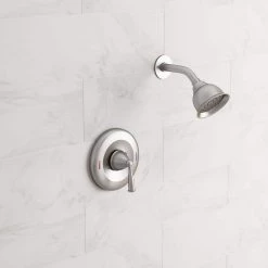 MOEN Banbury Single-Handle 1-Spray 1.75 GPM Shower Faucet in Spot Resist Brushed Nickel (Valve Included) -Bathroom Faucets Store spot resist brushed nickel moen shower faucets 82912srn 4f 1000