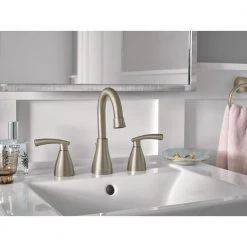 MOEN Essie 8 in. Widespread 2-Handle Bathroom Faucet in Spot Resist Brushed Nickel -Bathroom Faucets Store spot resist brushed nickel moen widespread bathroom faucets 84716srn 4f 1000