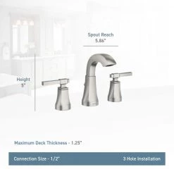 MOEN Ayda 8 in. Widespread 2-Handle Bathroom Faucet in Spot Resist Brushed Nickel -Bathroom Faucets Store spot resist brushed nickel moen widespread bathroom faucets 84748srn 40 1000