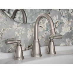 MOEN Banbury 8 in. Widespread Double Handle High-Arc Bathroom Faucet in Spot Resist Brushed Nickel -Bathroom Faucets Store spot resist brushed nickel moen widespread bathroom faucets 84947srn c3 1000