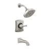 Delta Pierce Single-Handle 5-Spray Tub and Shower Faucet in Spot Shield Brushed Nickel (Valve Included)