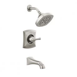 Delta Pierce Single-Handle 5-Spray Tub and Shower Faucet in Spot Shield Brushed Nickel (Valve Included)