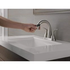 Delta Broadmoor 4 in. Centerset 2-Handle Pull-Down Spout Bathroom Faucet in SpotShield Brushed Nickel -Bathroom Faucets Store spotshield brushed nickel delta centerset bathroom faucets 25765lf sppd 40 1000