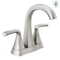 Delta Pierce 4 in. Centerset 2-Handle Bathroom Faucet in SpotShield Brushed Nickel -Bathroom Faucets Store spotshield brushed nickel delta centerset bathroom faucets 25899lf sp 31 1000