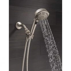 Delta 7-Spray 4.2 in. Single Wall Mount Handheld Shower Head in SpotShield Brushed Nickel -Bathroom Faucets Store spotshield brushed nickel delta handheld shower heads 75601sn 1d 1000
