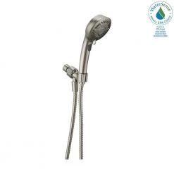 Delta 7-Spray 4.2 in. Single Wall Mount Handheld Shower Head in SpotShield Brushed Nickel -Bathroom Faucets Store spotshield brushed nickel delta handheld shower heads 75601sn 31 1000