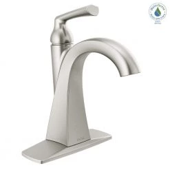 Delta Pierce Single Hole Single-Handle Bathroom Faucet in SpotShield Brushed Nickel -Bathroom Faucets Store spotshield brushed nickel delta single hole bathroom faucets 15899lf sp 31 1000