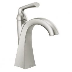 Delta Pierce Single Hole Single-Handle Bathroom Faucet in SpotShield Brushed Nickel -Bathroom Faucets Store spotshield brushed nickel delta single hole bathroom faucets 15899lf sp c3 1000