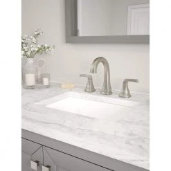 Delta Portwood 8 in. Widespread 2-Handle Bathroom Faucet in SpotShield Brushed Nickel -Bathroom Faucets Store spotshield brushed nickel delta widespread bathroom faucets 35770lf sp 44 1000
